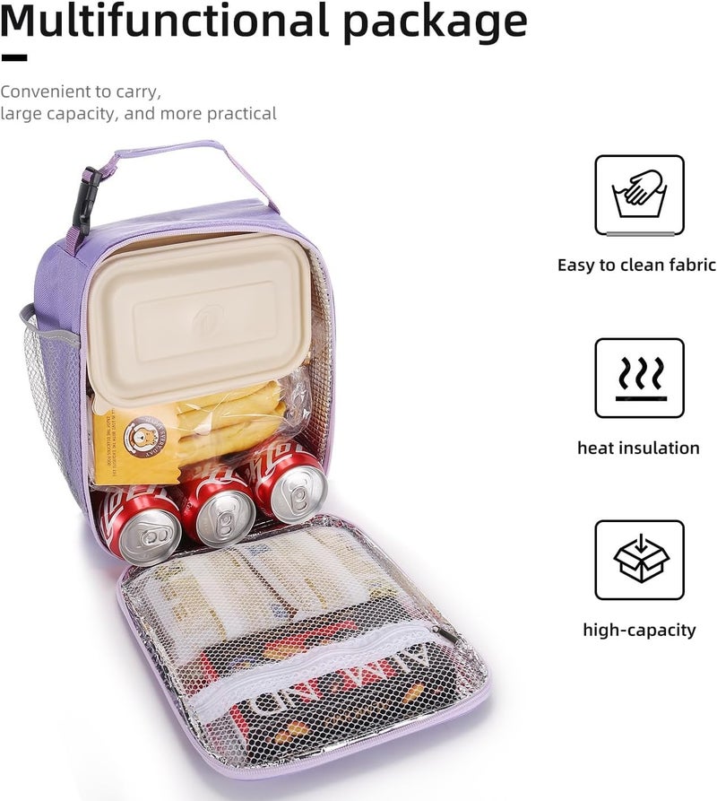 Lovoeo Lunch box Lunch bag for men women Insulated Lunchbox Lunch bags for Work Picnic Travel (Purple) - Image 4